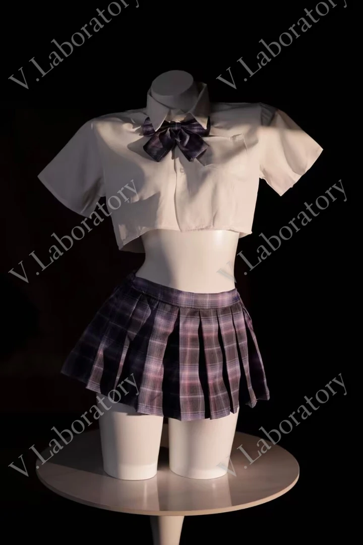 VL余温未了 学院风jk制服百褶短裙套装性感学生火辣甜美约会战衣
