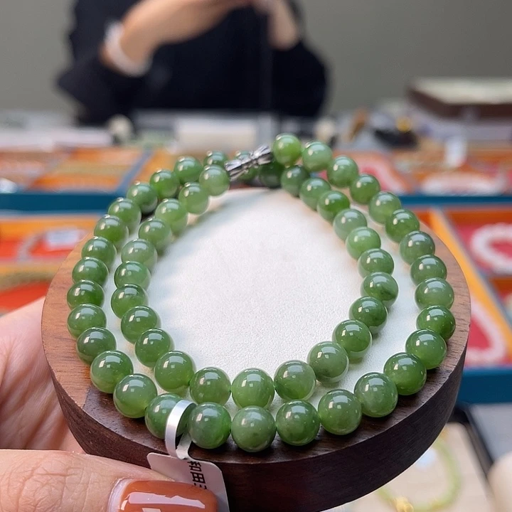 和田玉未镶嵌手串Z38卡8