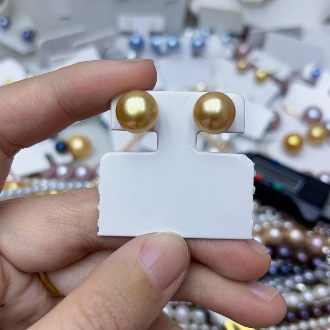 淡水珍珠耳饰银S925镶嵌