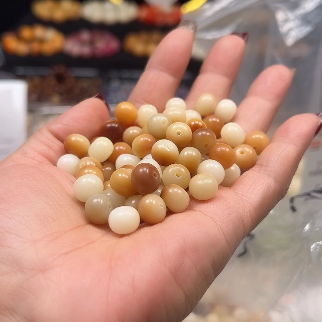 菩提根/象牙果手串微瑕卡10炭烧苹果150颗