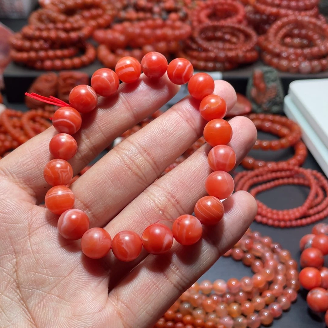 南红玛瑙手链未镶嵌