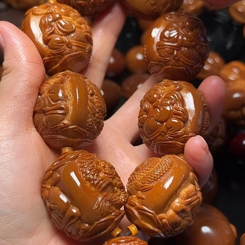 骑***机橄榄核手串/手链龙财