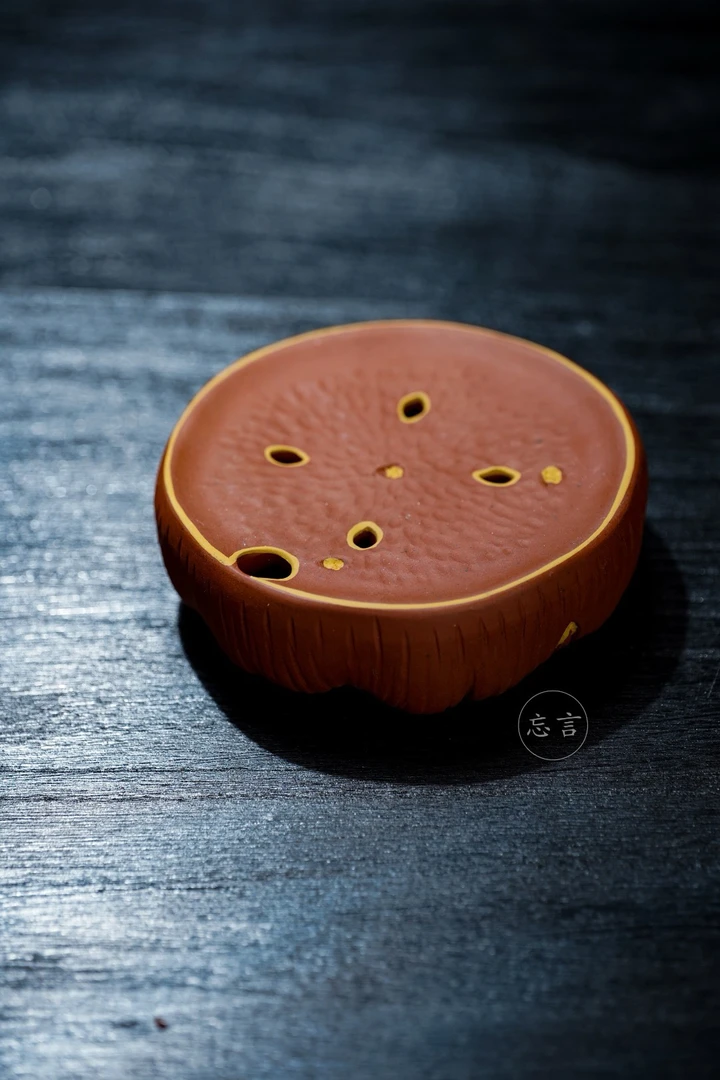 宜兴紫砂手工莲蓬茶盘双层储水干湿两用茶台壶承干泡精品小号杯垫