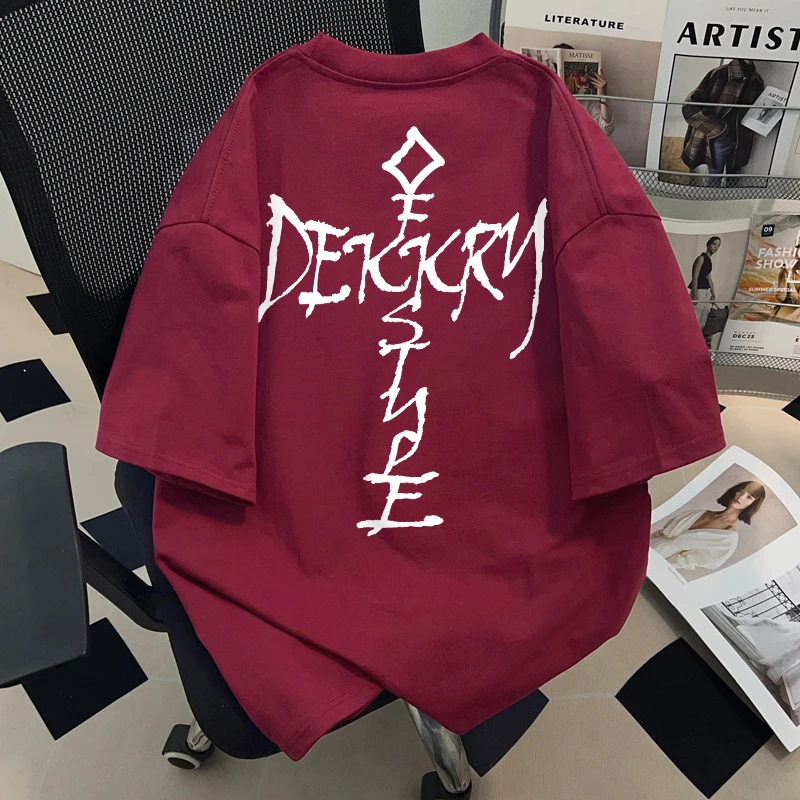 jtrt美式重磅时尚纯棉短袖t恤男女潮牌夏季高级感个性半袖上衣服