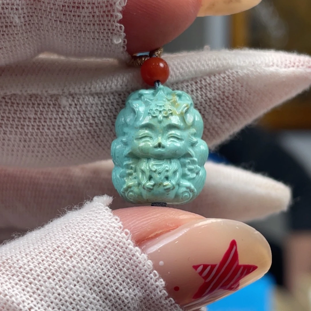 绿松石未镶嵌挂件