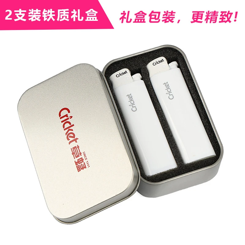 网红新款纯白砂轮式火石一次性打火机家用防爆可定制印字【礼盒装】