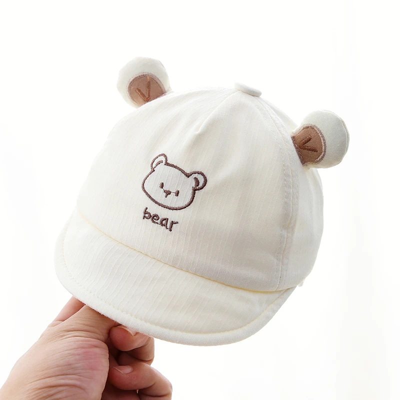 婴儿帽子秋冬款小月龄婴幼儿宝宝软檐鸭舌帽新生儿套头帽春秋薄款