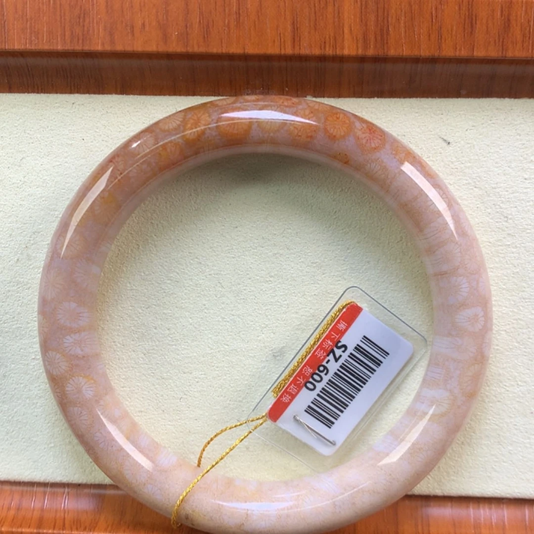 【闪购商品】颈饰未镶嵌硅化珊瑚(珊瑚玉)39号58圈带肉粉色调