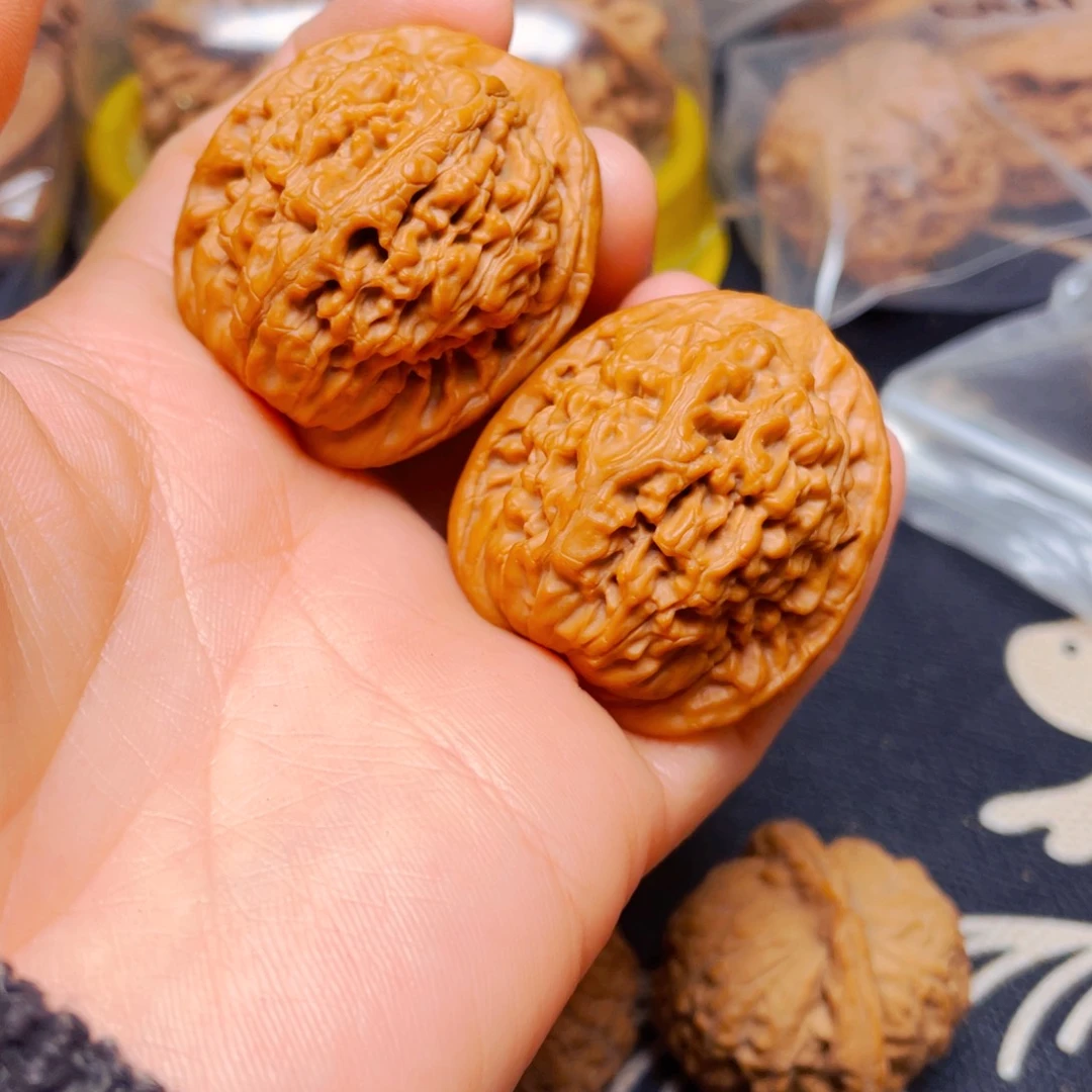 吊坠文玩核桃莲花虎头