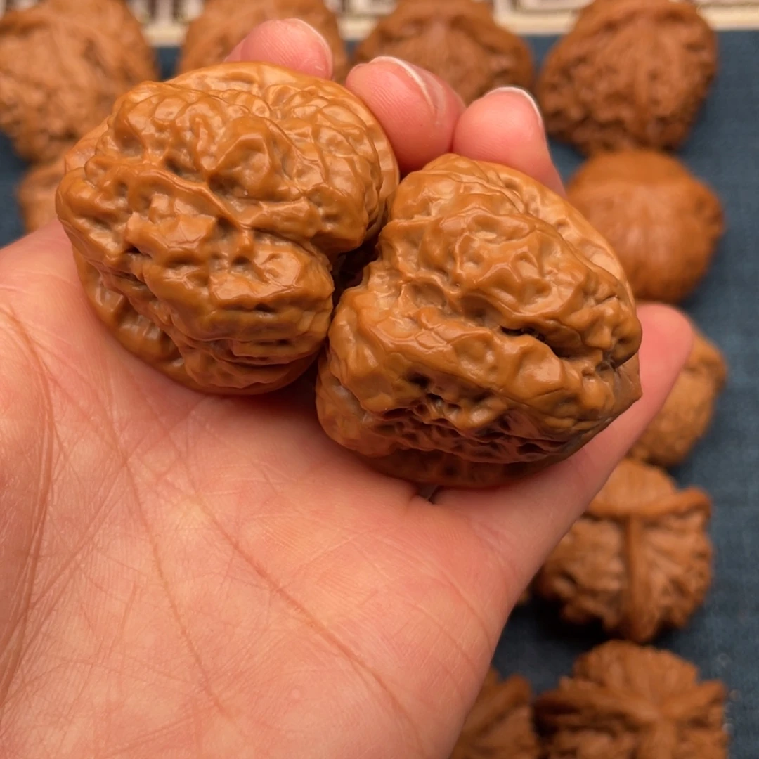 把件文玩核桃38全品毕业三角开背蛙