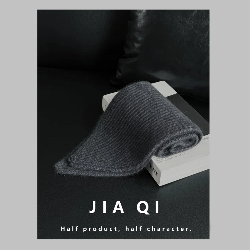 【佳琦】“冬日伴侣”绵羊毛混纺特种纱三角长条围巾披肩女——E779X