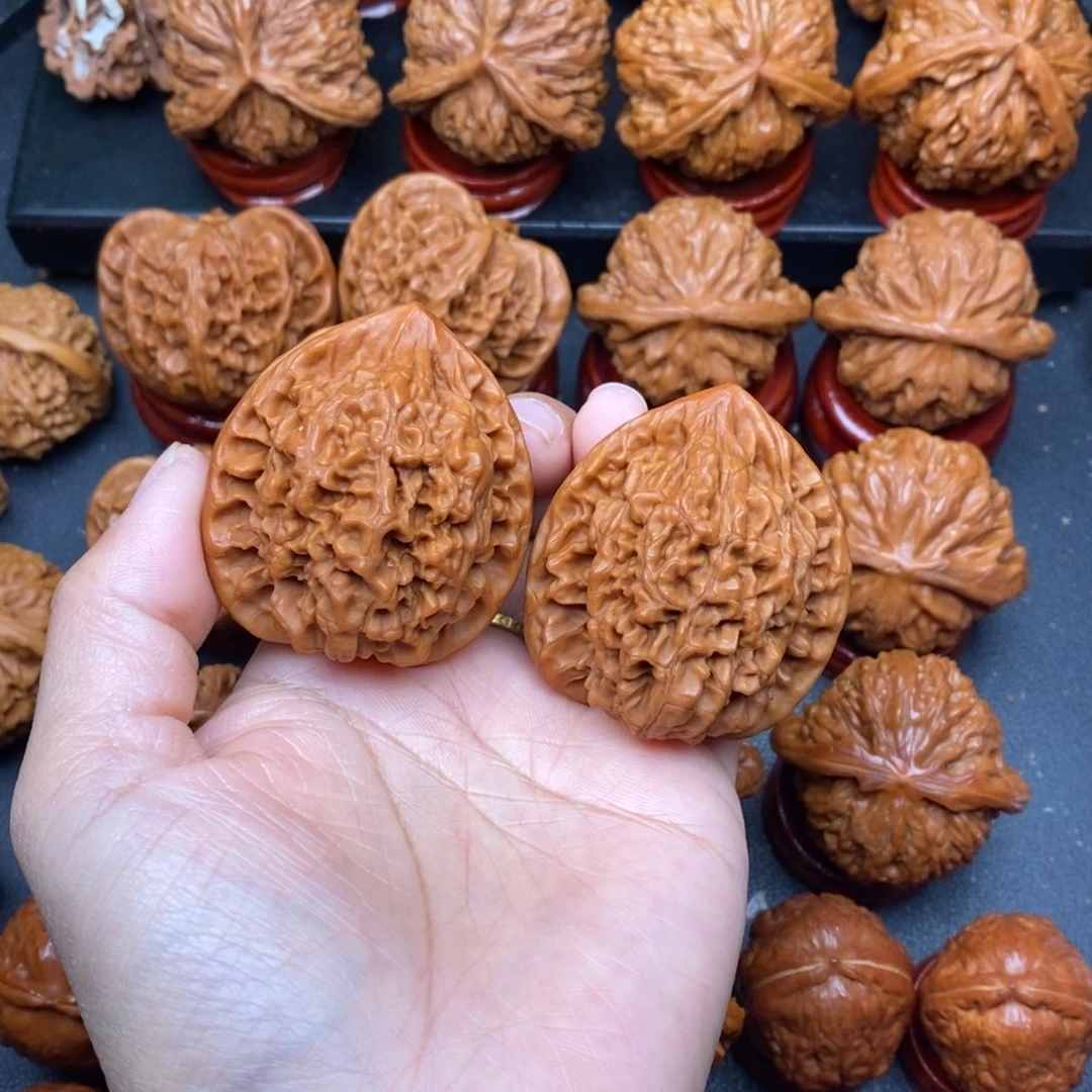 翊***悬文玩核桃把件44官帽