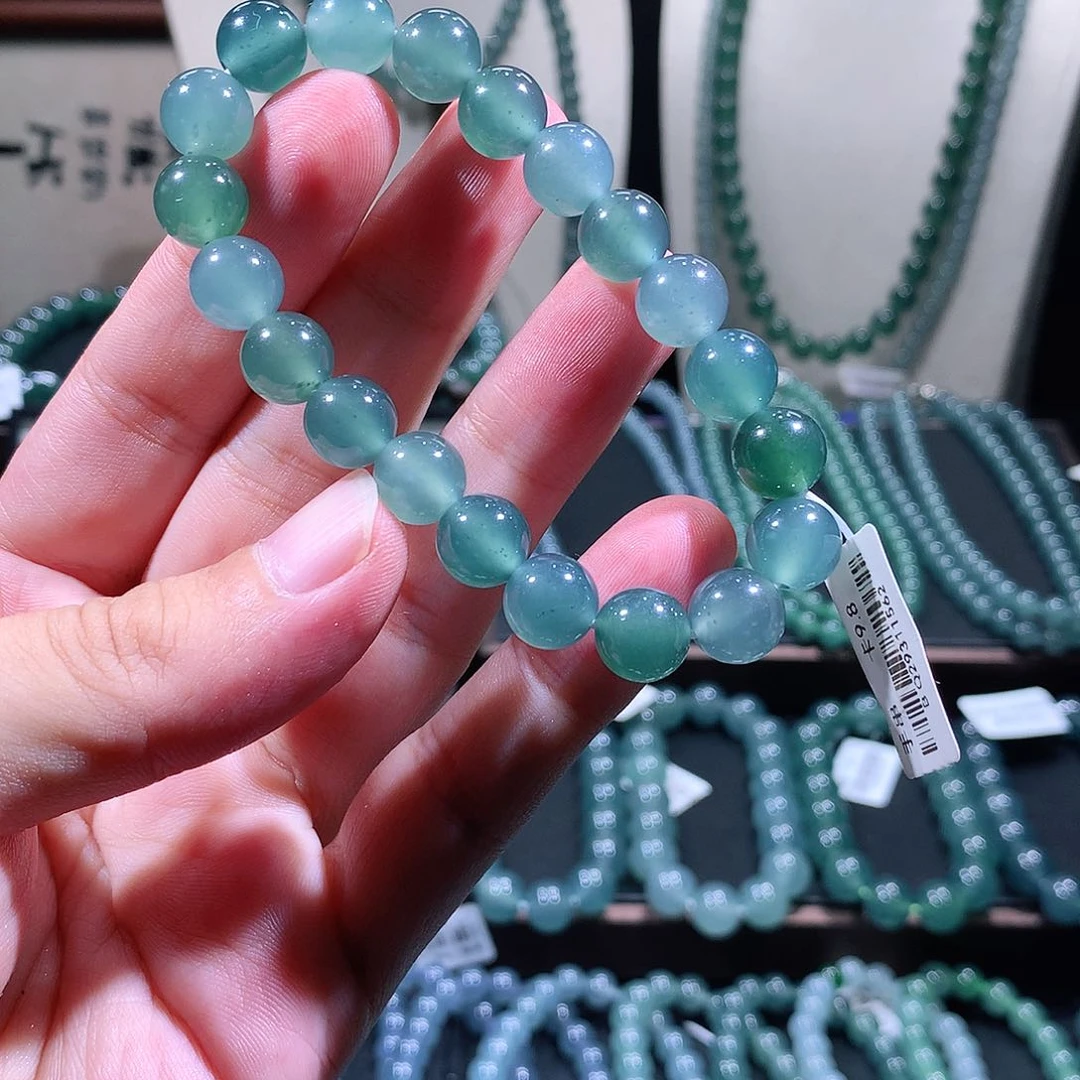 未镶嵌手链翡翠天然a货翡翠手串9.8