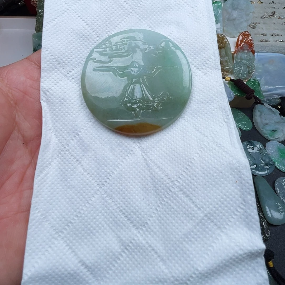 翡翠未镶嵌吊坠(不含链)