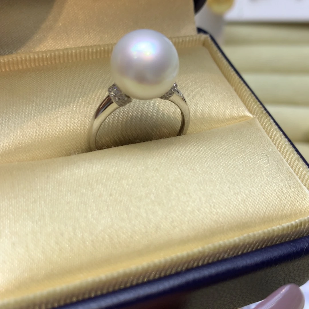 14K金镶嵌戒指海水珍珠