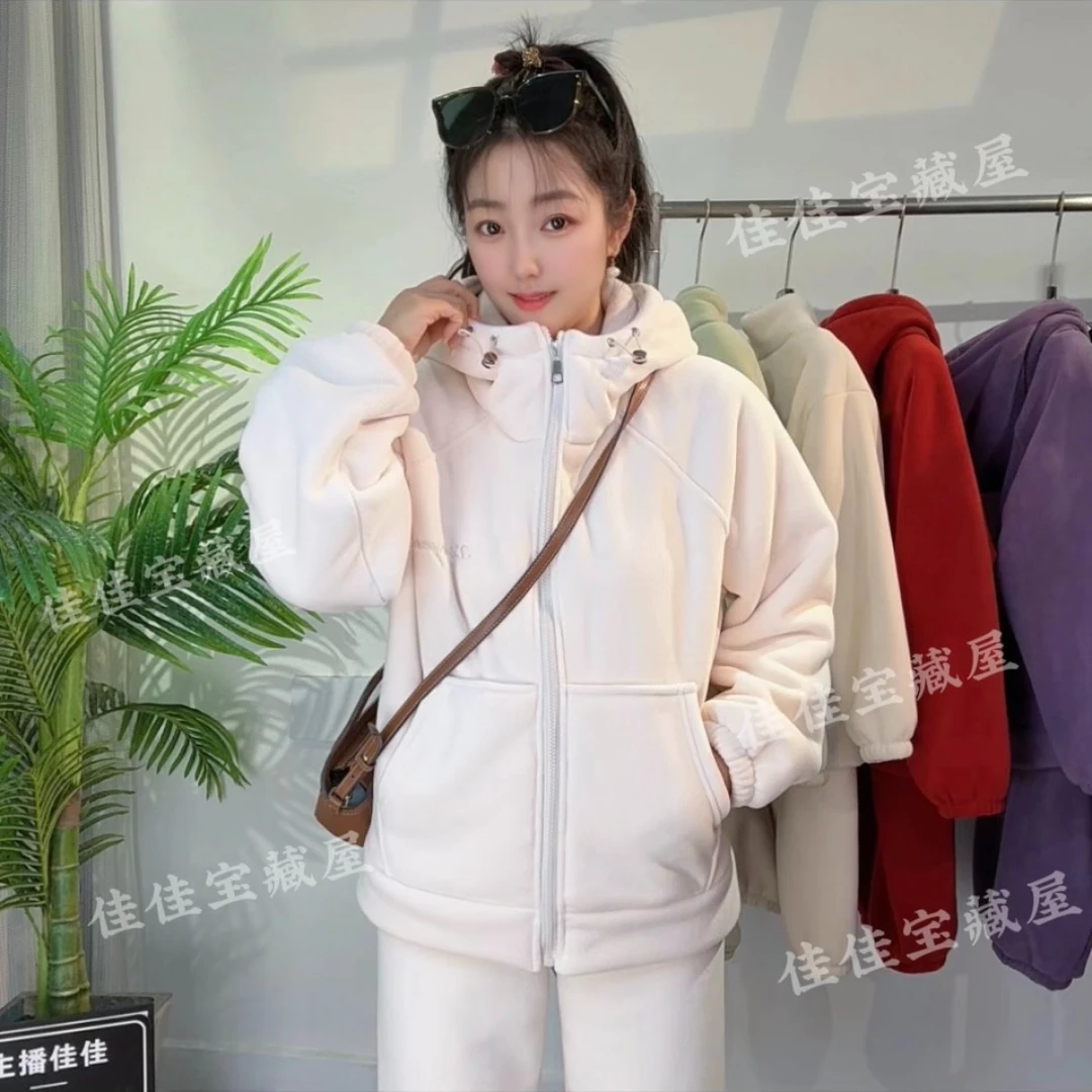 [专柜正品，不掉毛】冬季加绒加厚3代海豚绒连帽情侣可外穿家居服