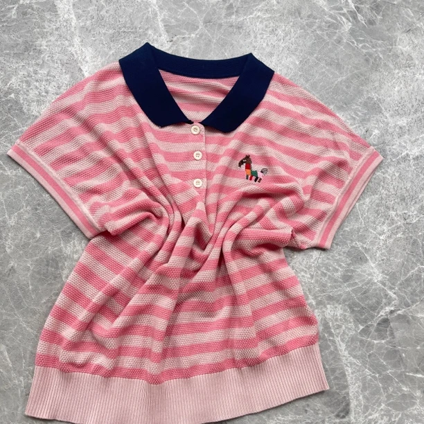 081夏季减龄百搭莱赛尔针织短袖上衣