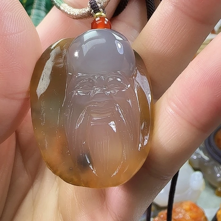 玛瑙/玉髓合金吊坠