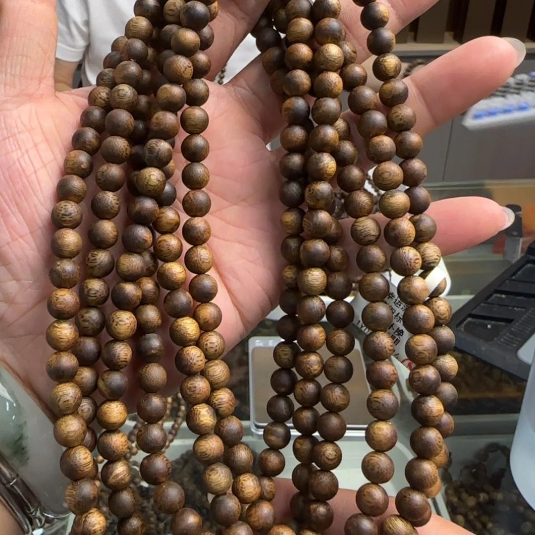 沉香手串多样性发1条07白棋圆珠高货17克