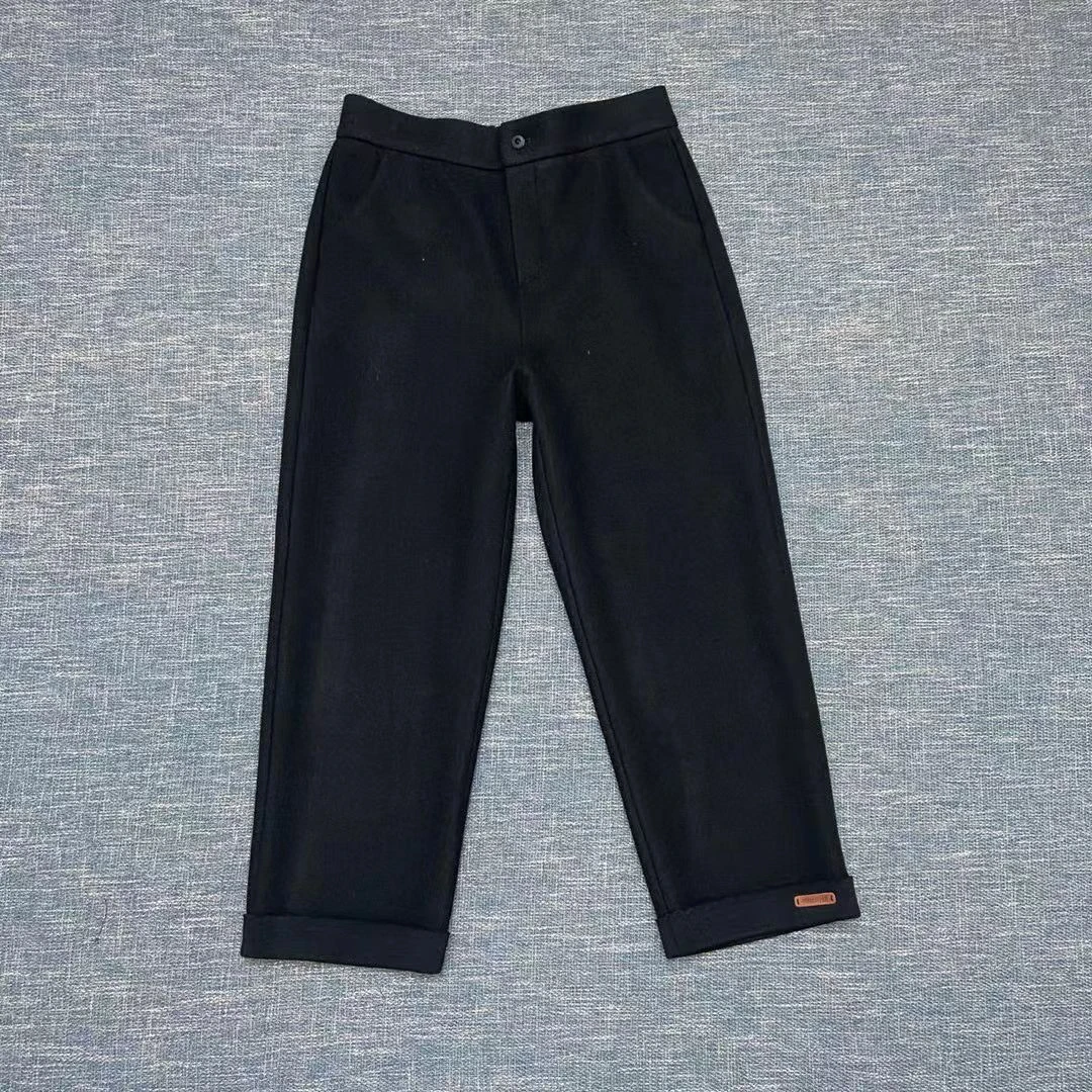 女士休闲直筒毛呢裤21117