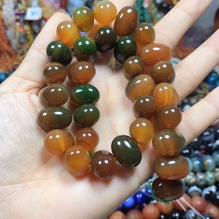 未镶嵌玛瑙/玉髓珠宝半成品玛瑙土豆卡16*12mm