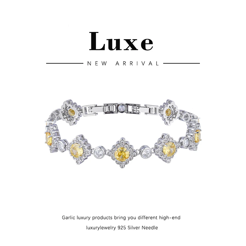 合金合成锆石手链 【琴愿为你】时尚大气经典女手链CL210144