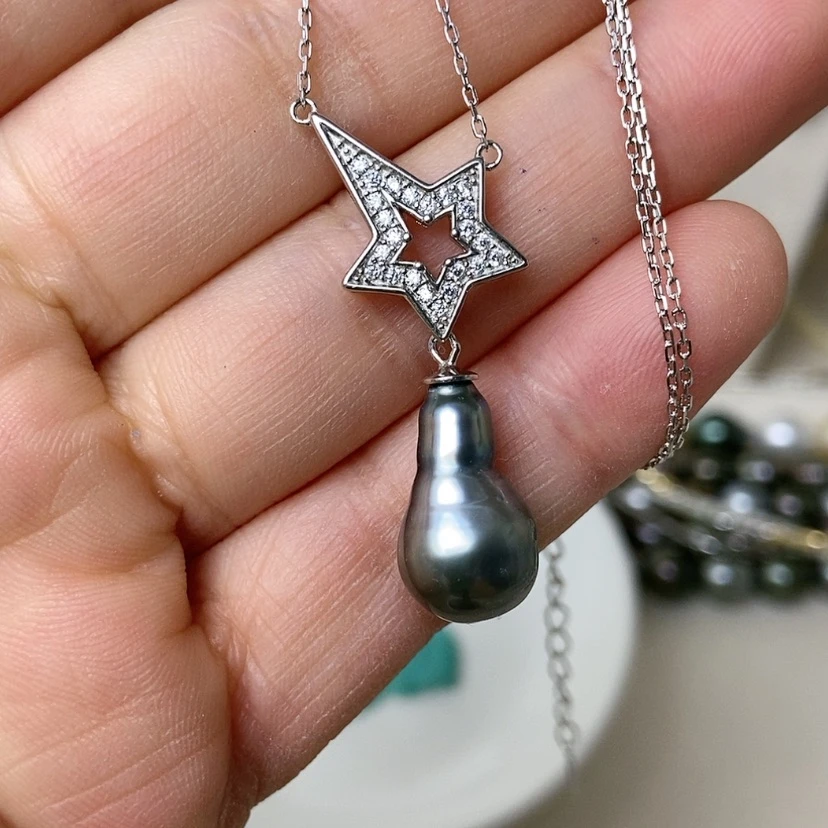 【闪购商品】海水珍珠颈饰银S925镶嵌熊***y