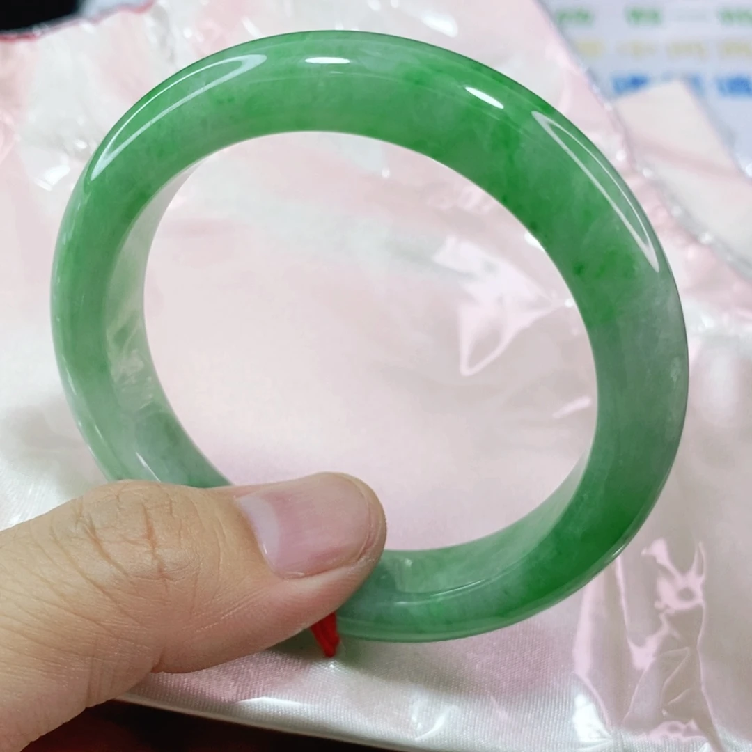 未镶嵌手镯翡翠53圈口高质量