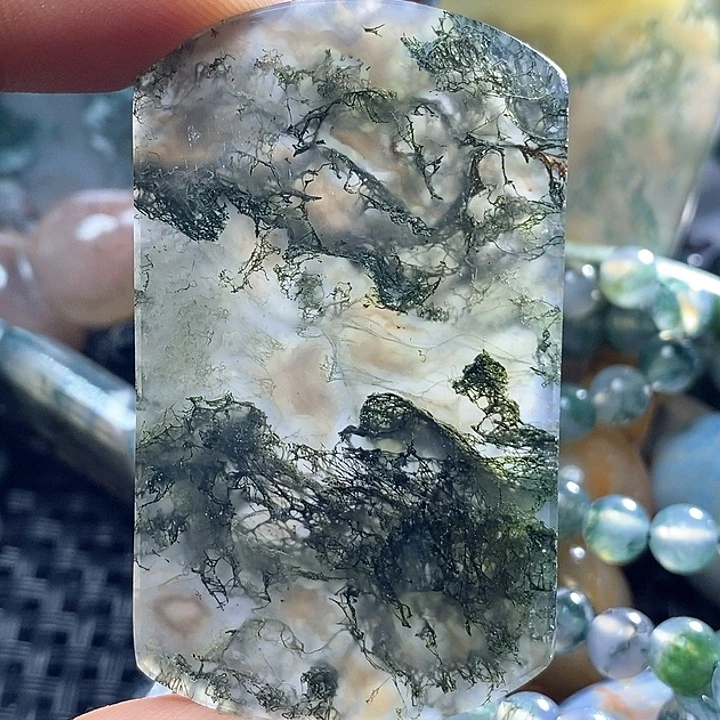 0***玛瑙/玉髓颈饰银S925镀金镶嵌