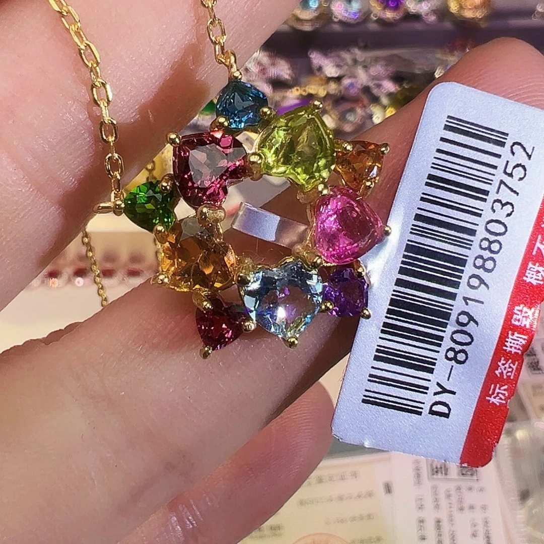 银S925镶嵌多宝石榴石