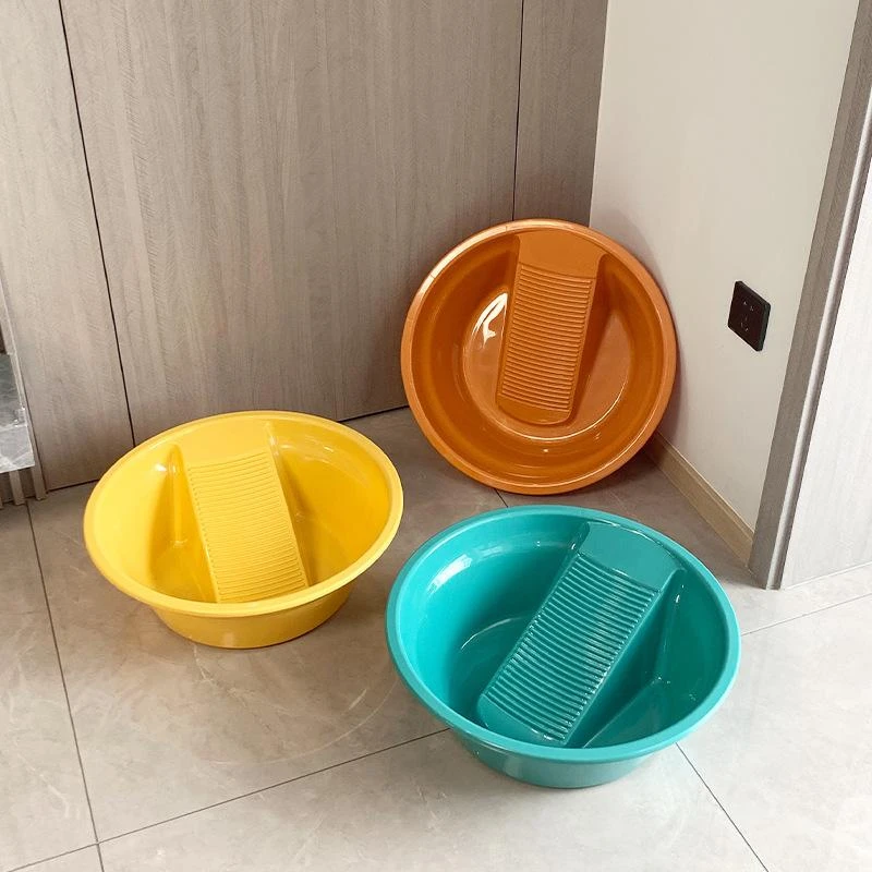 大容量一体式带搓板洗衣盆学生宿舍家用大号加厚搓衣板自带肥皂盒