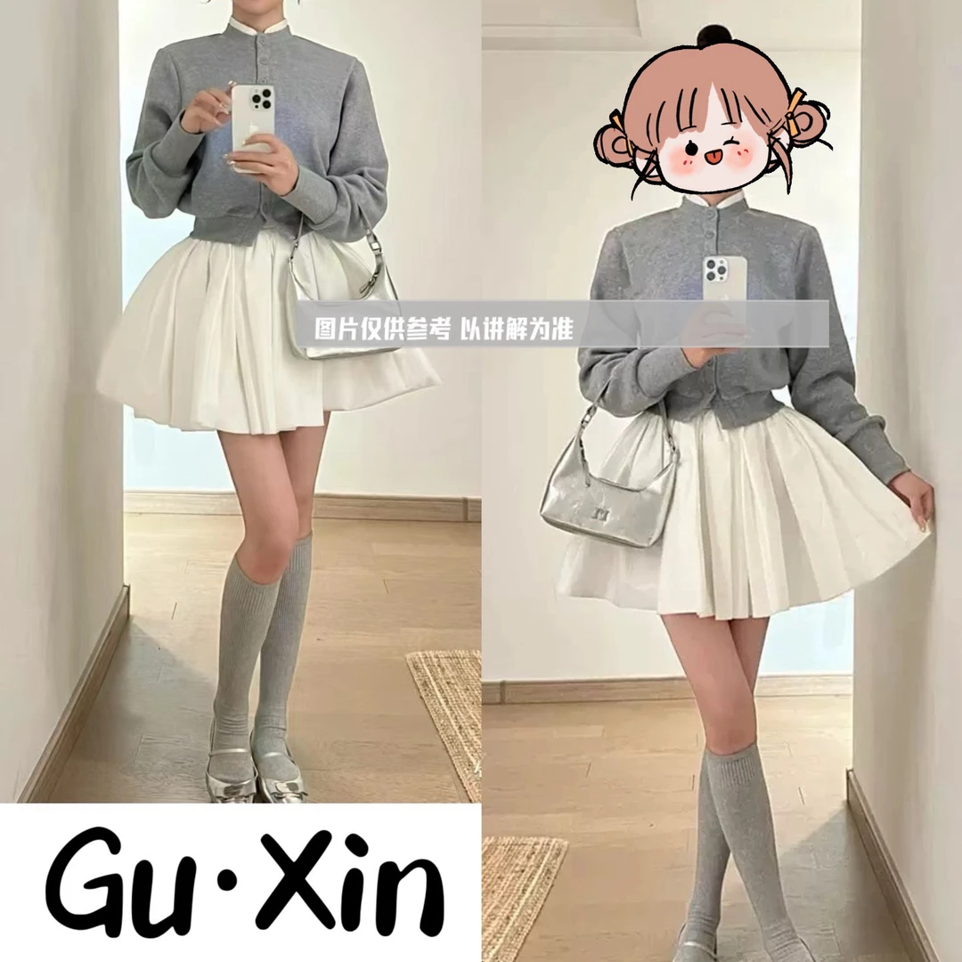 【 miu系穿搭·拼接卫衣搭配蓬蓬短裙·】～1282-8282