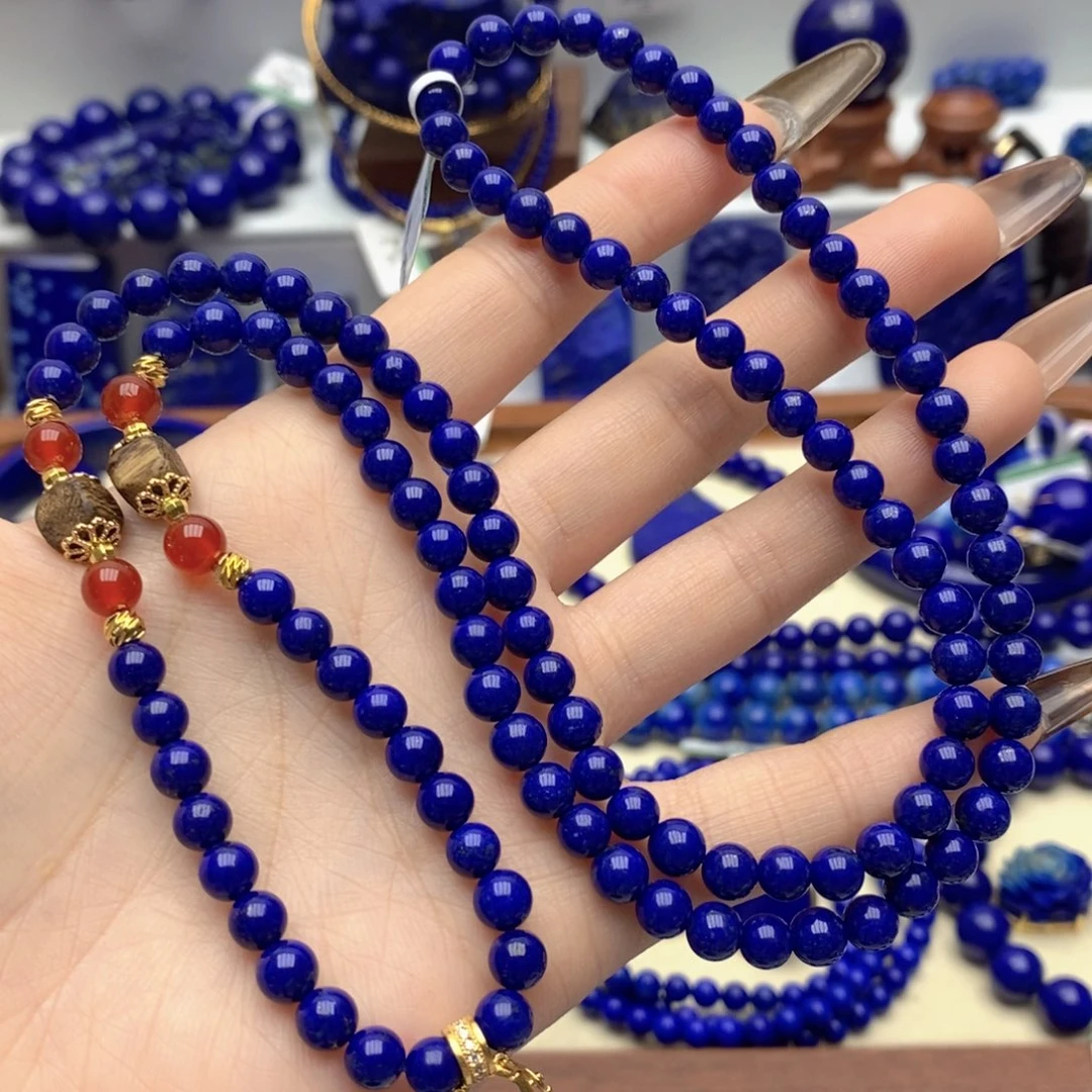 青金石未镶嵌颈饰万能毛衣链68厘米