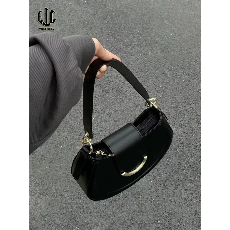 高级感小众设计小女2025新款时尚百搭单肩斜手提马鞍包潮气质夏季