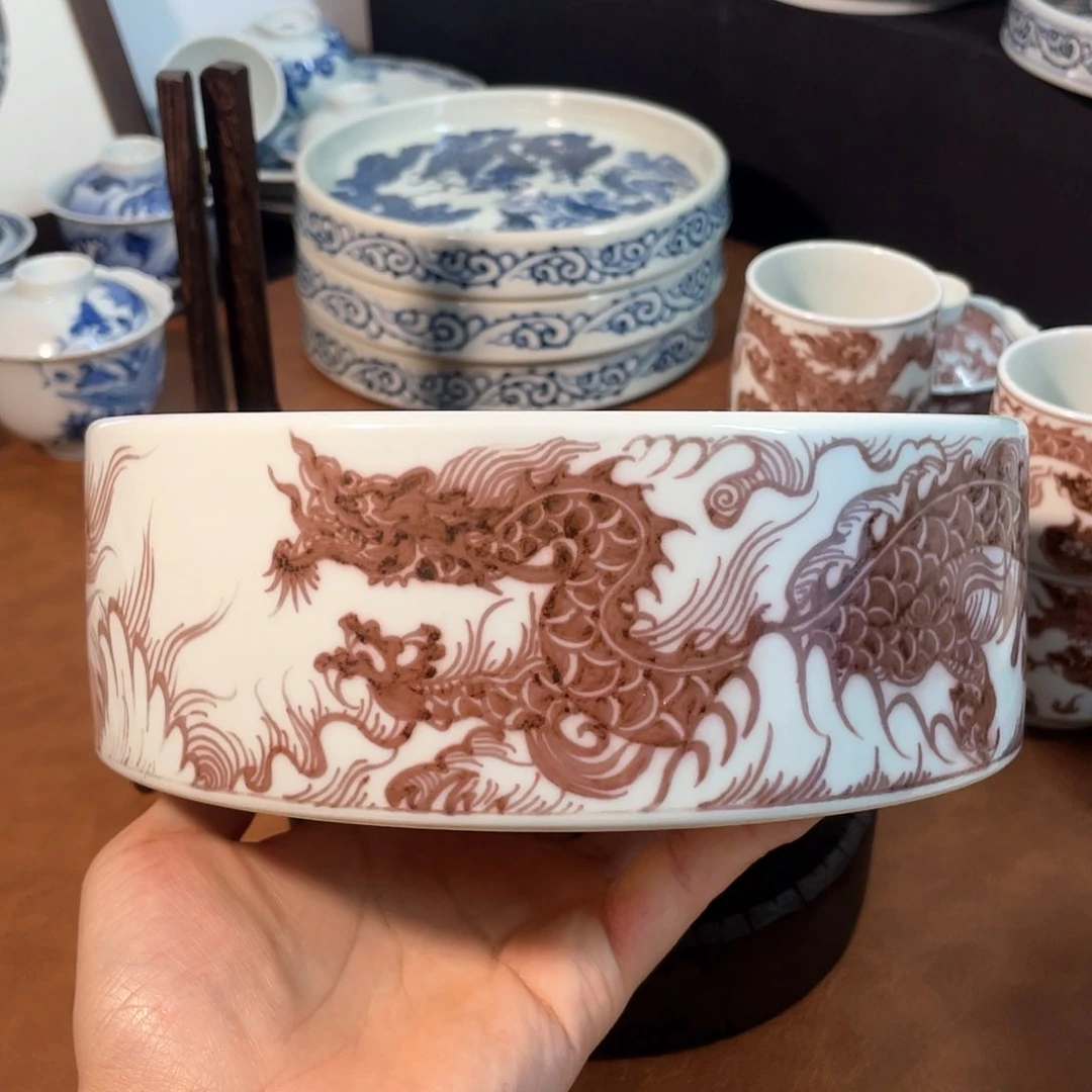 福利釉里红水洗铠甲龙不退换