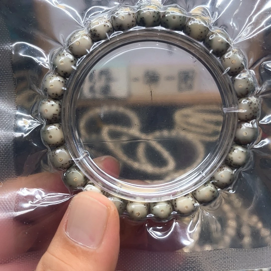 橘***络手串星月菩提10✖️9 大眼睛 小细星 石玉料单圈