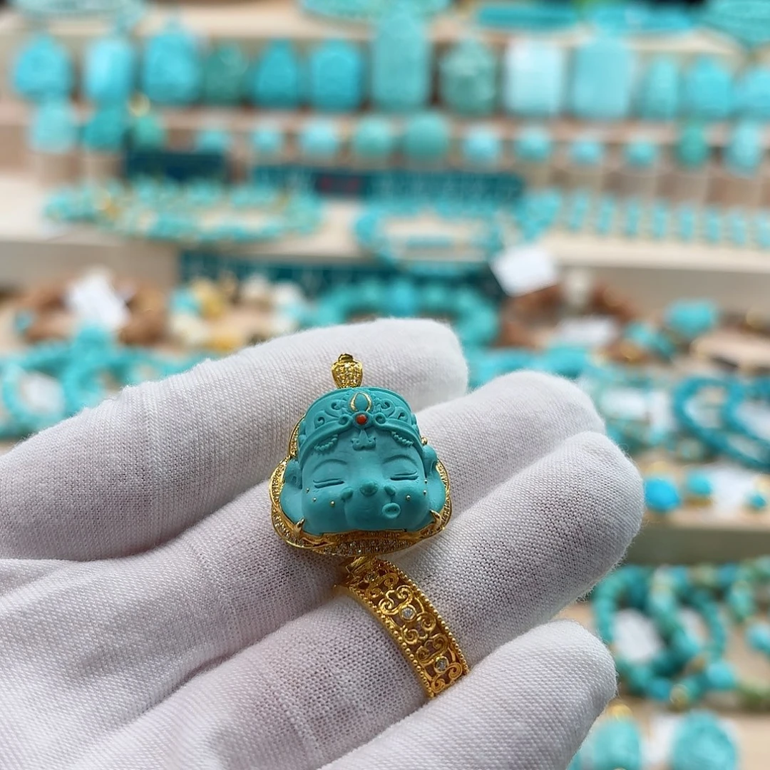 绿松石未镶嵌珠宝奇石