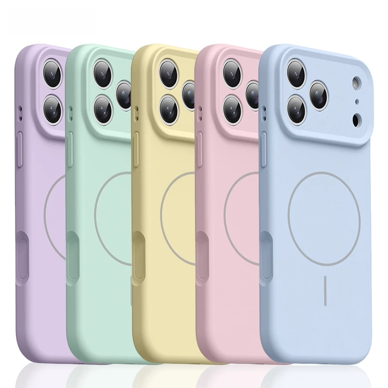 适用苹果17ProMax手机壳iPhone17Pro液态硅胶防摔带AI拍照键磁吸