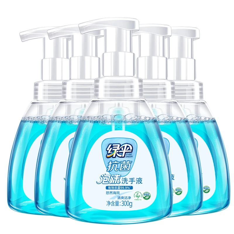 【绿伞】抗菌泡沫洗手液 清新温和护手悠然海风香型300g/瓶