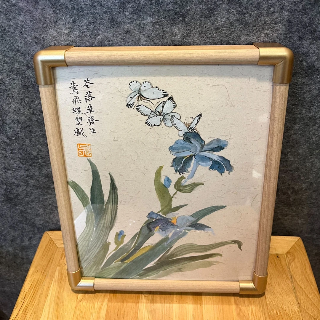 《花落草齐生》国潮氛围感艺术摆件22*27CM