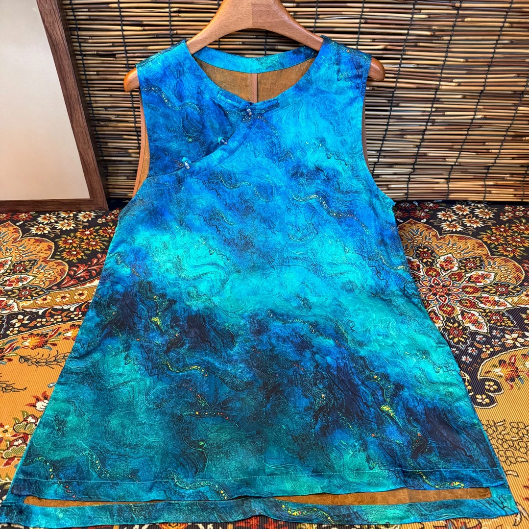 【1378】新中式女短袖夏季新款高端盘扣小衫国风