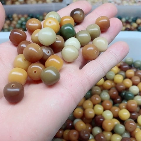吊坠白玉菩提13.7精品多宝桶60颗