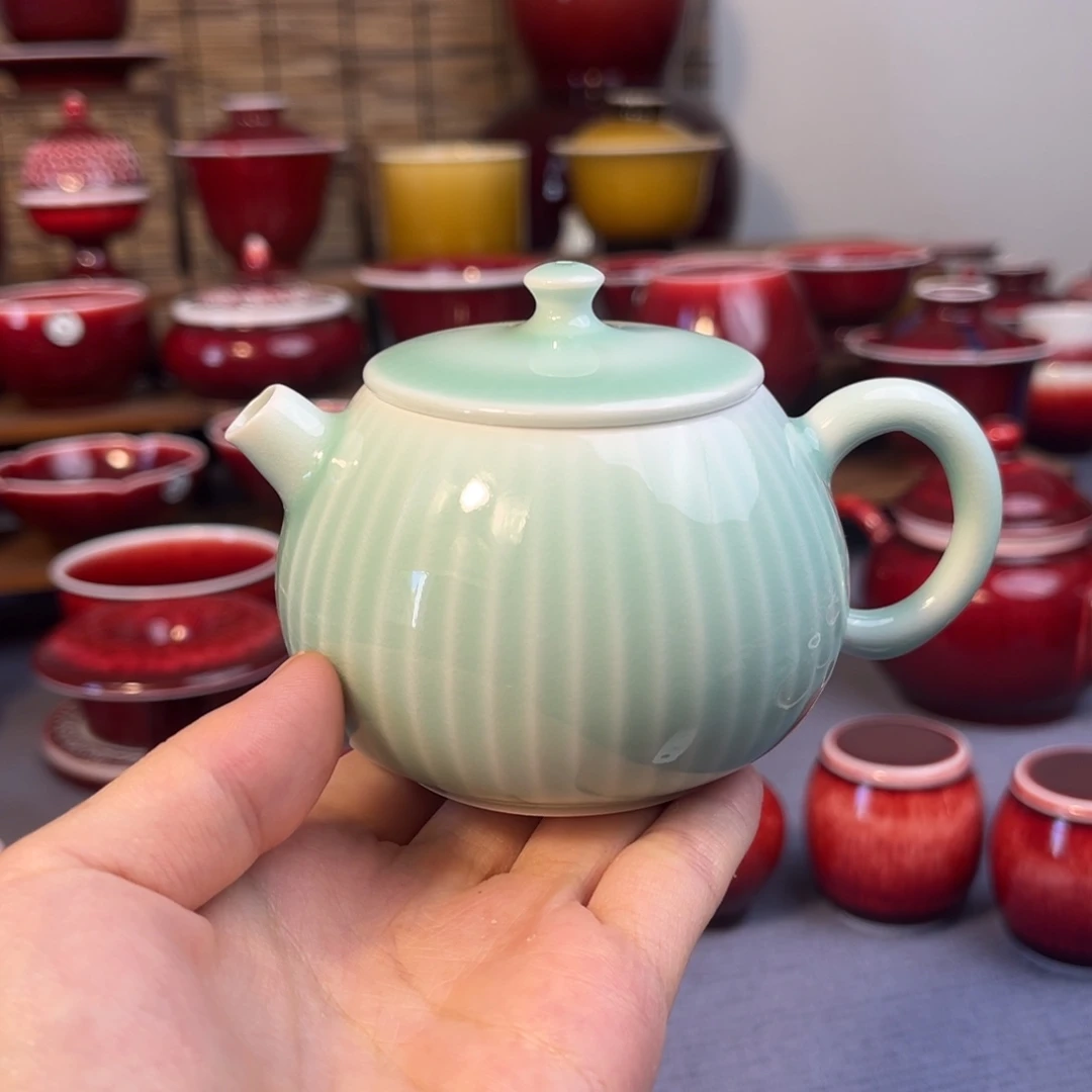 影青 茶壶。