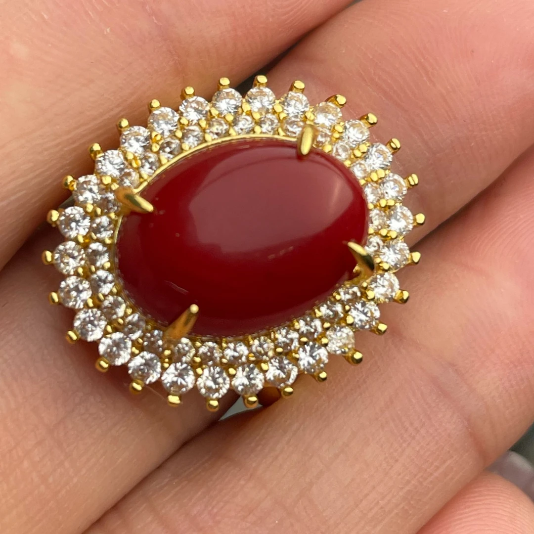 非金属珐琅戒指 阿卡色 椭圆型 戒指