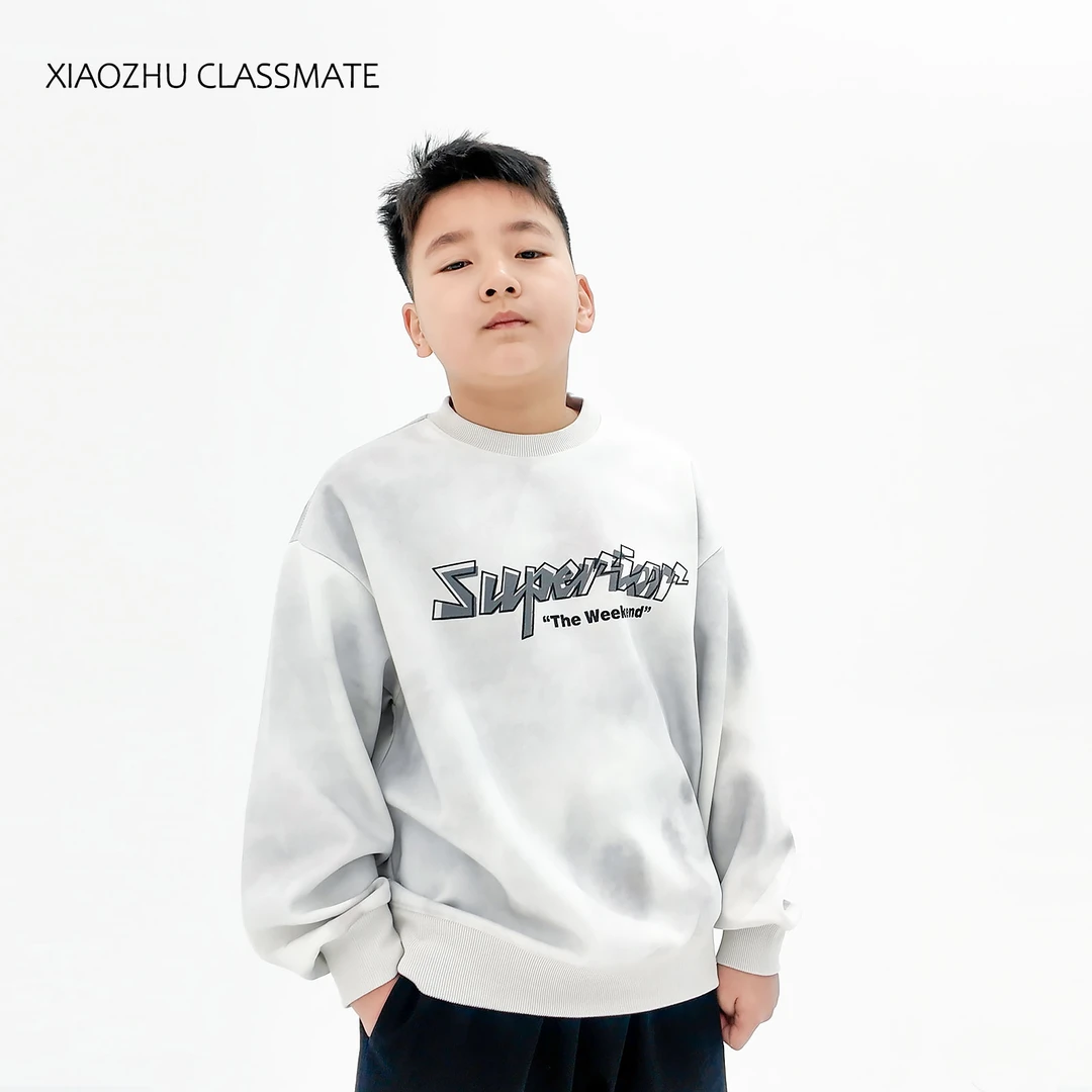 胖男童中大童儿童卫衣宽松青少年大码加肥上衣长袖春秋新款 54111