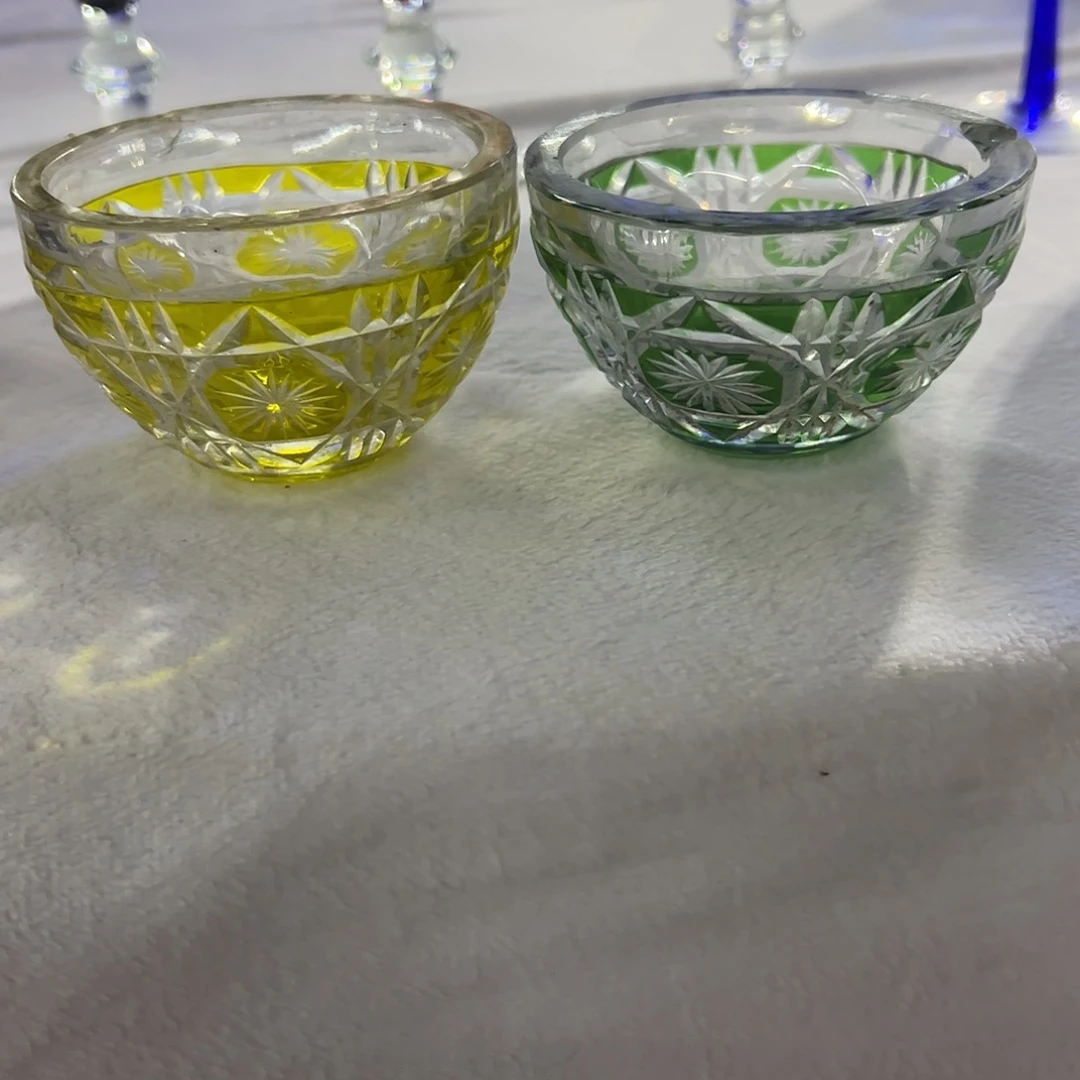 .***.水晶玻璃平底款微瑕两个