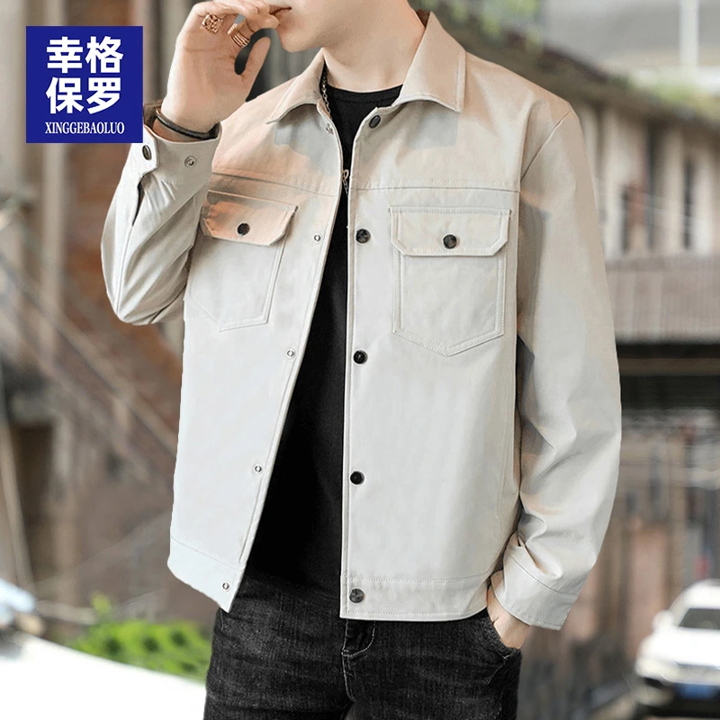 幸格保罗夹克外套男时尚宽松男装2025新款春秋季休闲男士茄克衫
