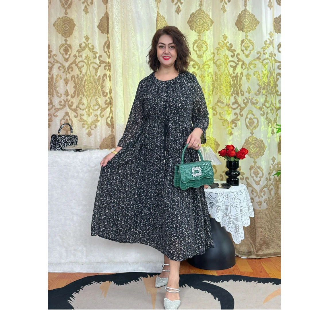 新款时尚洋气碎花连衣裙00999