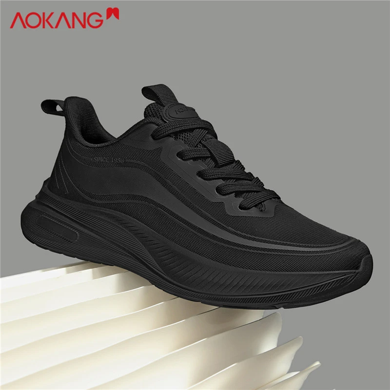Aokang/奥康官方正品百搭保暖黑色软底爸爸鞋运动轻便舒适男鞋