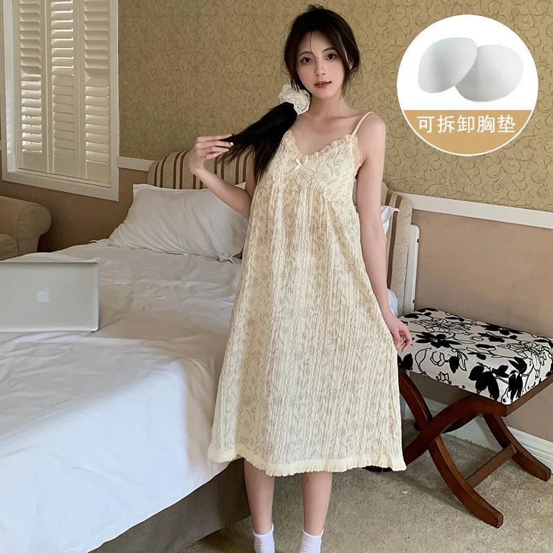 a70❤️「琳琳屋」浪漫性感蕾丝轻奢修身睡衣家居服